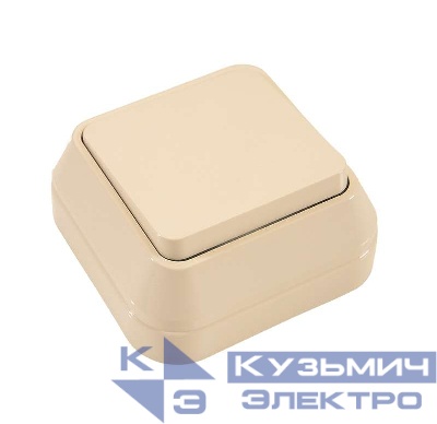 Выключатель 1-кл. ОП 10А IP20 крем. Makel 45201