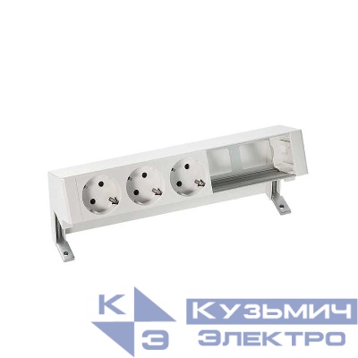 Блок розеточный настольный 3х2P+E 2 пустых мод. бел. Simon 400 42503000-130