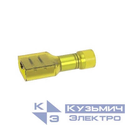 Наконечник-разъем плоский розетка 6.3х0.8 полностью изолированный для кабеля сечением до 6.0кв.мм DKC IFCS-FI-6.0-6.3-8