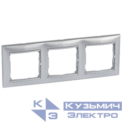 Рамка 3-м Valena горизонт. алюм. (DIY-упак.) IEK 694332