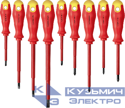 Набор отверток диэлектрических OHT-Otd01-H9 (9шт) ОНЛАЙТ 90561