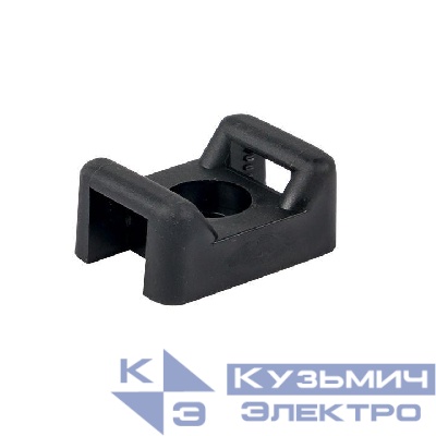 Площадка под хомуты (22х16) с монтажным отверстием М4 черн. (уп.100шт) PROxima EKF pmo-22-16-b