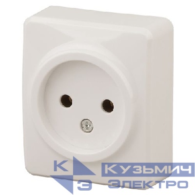 Розетка 1-м ОП Эра Эксперт 11-2201-02 16А IP20 250В 2P сл. кость Эра Б0031552
