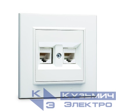 Розетка компьютерная двойн. СП Karea 16А IP20 CAT 5 бел. Makel 56001036