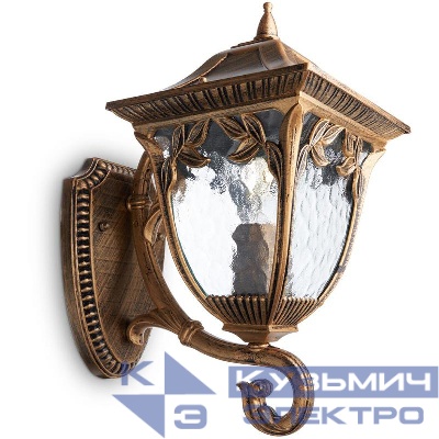 Светильник PL4071 60Вт E27 IP44 230В садово-парковый черн. зол. FERON 11483