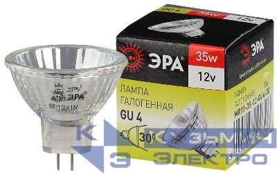 Лампа галогенная GU4-MR11-35W-12V-30Cl ЭРА C0027362