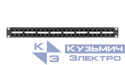 Патч-панель 19дюйм 1U кат.5E неэкранир. 48 портов RJ45 (8P8C) 110/KRONE T568A/B с органайзером черн. NIKOMAX NMC-RP48UD2-1U-BK
