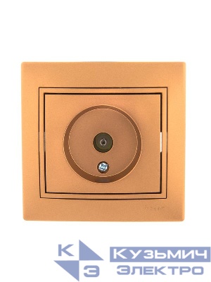 Розетка телевизионная оконечная TV СП Mira зол. металлик LEZARD 701-1313-130