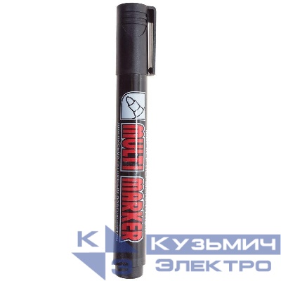 Маркер перманентный "Multi Marker" 3мм пулевидный черн. Crown 08-8601