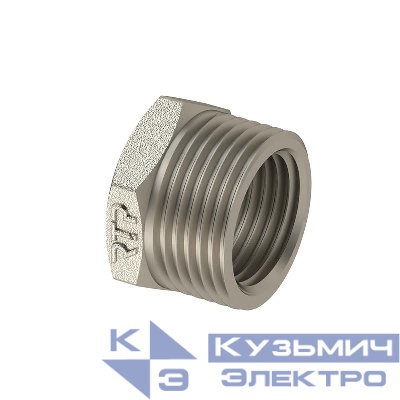 Футорка латунь внутр./наружн. резьба 1х1/2дюйм никель (инд. упак.) RTP 34942