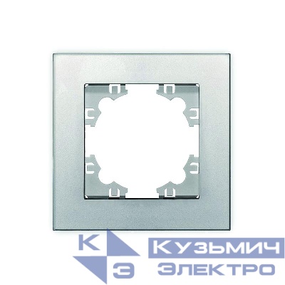 Рамка 1-м Афина серебр. Universal A0053-S