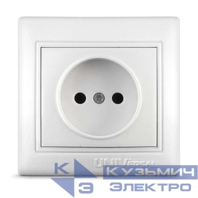 Розетка 1-м СП Севиль 16А IP20 без заземл. бел. UNIVersal С0022