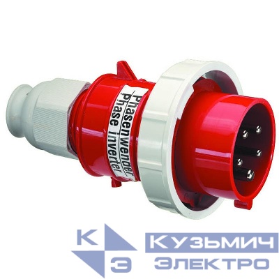 Вилка кабельная фазоинвертор 32А 5п(3P+N+РE) 6ч 400В IP67 Bals 2252