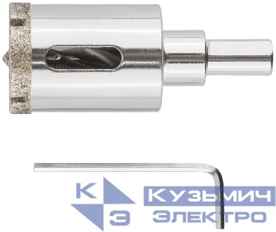 Коронка кольцевая алмазная по керамограниту камню и кафелю 30х70мм с центровочным сверлом FIT 16214