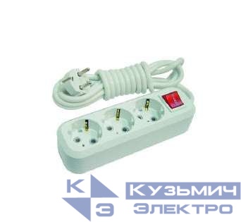 Удлинитель 3х3м с заземл. 16А IP20 с выкл. Makel MGP213