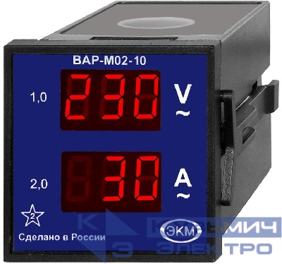 Вольтамперметр цифровой ВАР-М02-10 AC20-450В УХЛ4 Меандр A8302-16939718