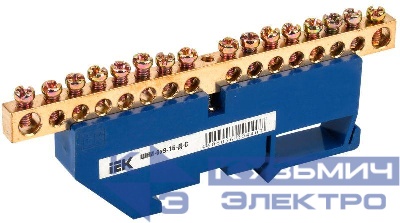 Шина нулевая на DIN-изоляторе ШНИ-6х9-16-Д-С IEK YNN10-69-16D-K07