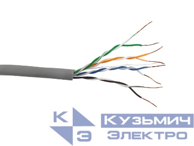 Кабель UTP4 cat.5е Cu нг(А)-HF LSZH NETKO Optima Gold, одножильный, 305м, малодымный, не содержащий галогенов, Проходит Fluke тест, серый