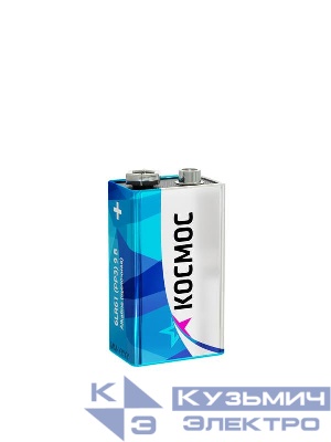 Элемент питания алкалиновый "крона" 6LR61 1S КОСМОС KOC6LR61MAX1S