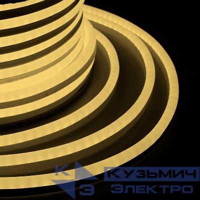 Шнур светодиодный гибкий неон Neon-Night SMD 8х16мм IP65 односторон. тепл. бел. 120 LED/м набор 10м (с компл.подключ.) Neon-Night 131-004