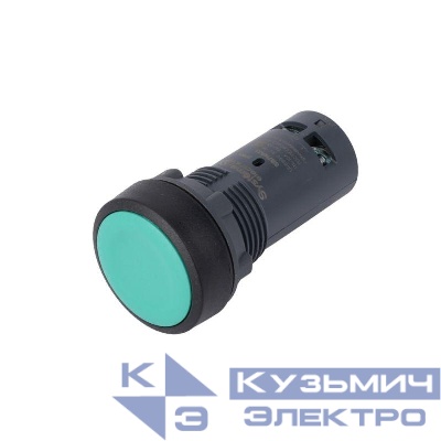 Кнопка моноблочная SB7 22мм с возвратом пластик 2НО IP65 зел. SE SB7NA33