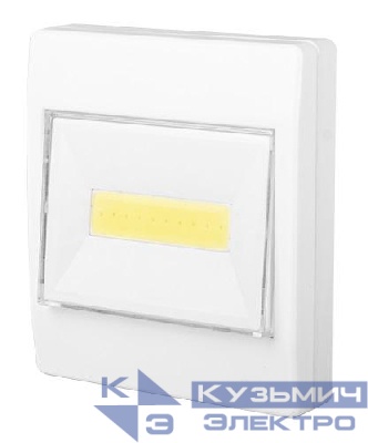 Фонарь-светильник TS3-L2W COB 2Вт 150лм беспроводной стилизованный под клавишн. выключатель 3хAAA (не в компл.) бел. JazzWay 5023345