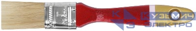 Кисть флейцевая "Классик" натуральная светлая щетина деревянная ручка 1дюйм (25мм) FIT 01093