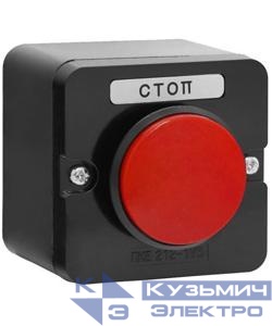 Пост управления ПКЕ 212-1 У3 10А 660В 1 элемент красн. гриб накладной IP40 Электротехник ET519064