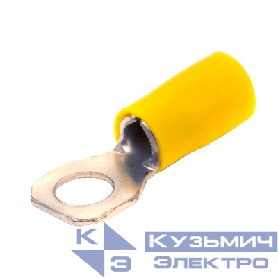 Наконечник кольцевой изолированный 2.5-6кв.мм отв. d6.2мм желт. (уп.50шт) DKC 2C6P