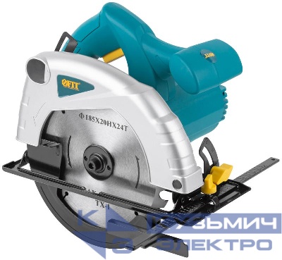 Пила дисковая 1200Вт 4500об/мин 185/20мм железная опора FIT 80403