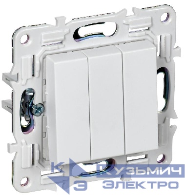 Выключатель 3-кл. SKANDY 10А SK-V11W арктич. бел. IEK SK-V30-0-10-K01