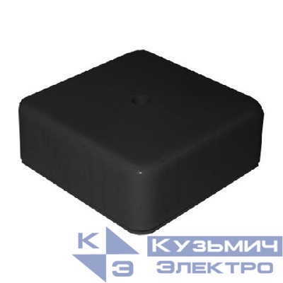 Коробка распределительная ОП 78х78х30мм IP41 6 выходов крышка с винтовым креплением материал - полипропилен черн. Epplast 170211