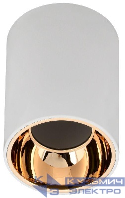 Светильник 4111 накладной поворотный GU10 бел./золото пласт. IEK LT-UPB0-4111-GU10-1-K22