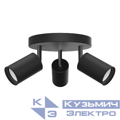 Светильник ML203-1 настен./потолочн. под лампу GU10 черн. FERON 41924