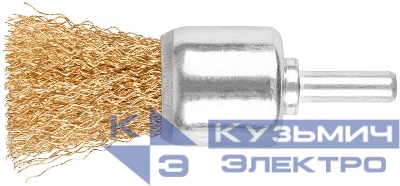 Щетка для дрели тип "Чашка" латун. витая проволока 0.3мм 25мм блист. Profi Cutop 82-918