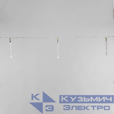 Гирлянда светодиодная "Тающая сосульки" 1.5м 4 сосульки х20см шаг 50см 4х14LED бел. 3.6Вт 230В IP20 с трансф. провод черн. Neon-Night 256-317-6