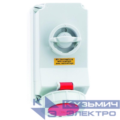 Розетка 16А 5п 6ч 400В IP67 с блокировк. Bals 16527