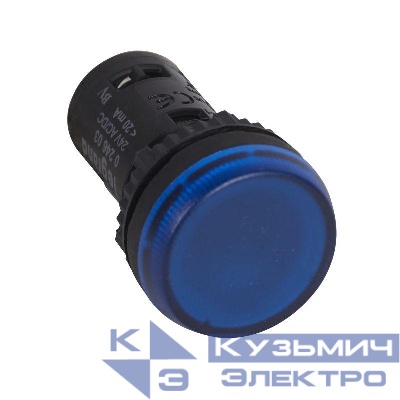 Лампа сигнальная монобл.24В син. Osmoz Leg 024603