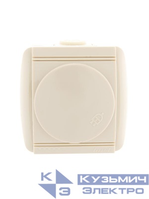 Розетка 1-м ОП Nata 16А IP20 с заземл. с защ. крышкой керамика крем. LEZARD 710-0300-123