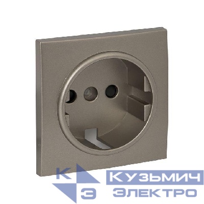 Панель лицевая Валенсия для розетки 1-м 16А защ. шторки с заземл. кашемир PROxima EKF ESR16-L-028-40