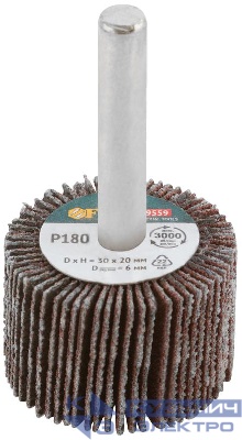 Диск лепестковый для дрели радиальный 30х20х6мм Р180 FIT 39559