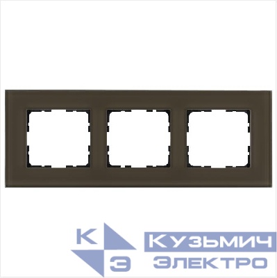 Рамка 3-м G-Glass стекло каперсовый Jasmart G1003GT