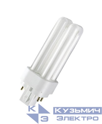 Лампа люминесцентная компактная DULUX D/E 18Вт/830 G24q-2 OSRAM 4099854122354