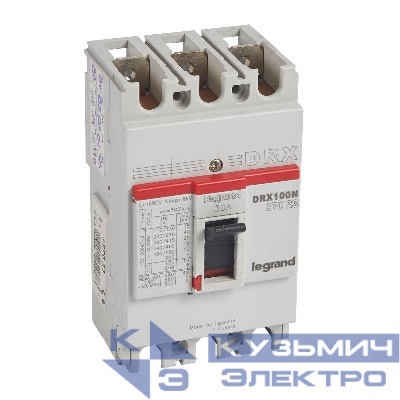 Выключатель автоматический 3п 30А 20кА DRX125 термомагнитн. расцеп. Leg 027023