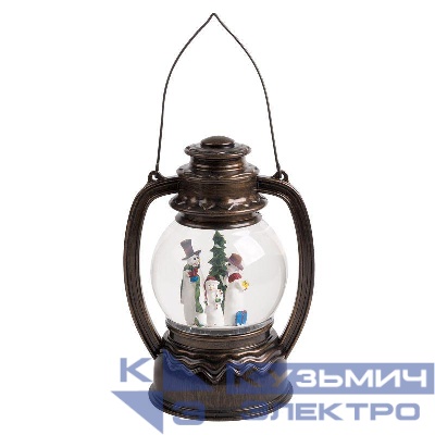Фонарь декоративный Снеговики 1LED бел. 1.5Вт IP20 эффект снегопада с подсветкой Neon-Night 501-061