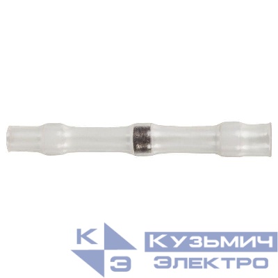 Соединитель термоусаживаемый под пайку L-26 мм 0.25-0.34кв.мм (ПК-т 0.34) бел. Rexant 08-0751