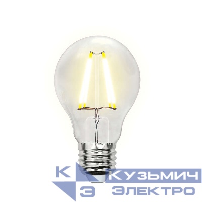 Лампа светодиодная LED-A60-8Вт/WW/E27/CL грушевидная GLA01TR прозр. Uniel UL-00002210