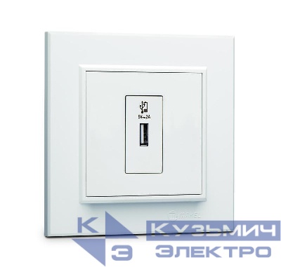 Розетка для зарядного устройства USB KAREA бел. Makel 56001465