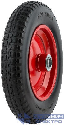 Колесо запасное 360х65мм для тачек 77615; 77617; 77619; 77629 (PU 3.25-8) посадка Ш=95мм d25.4мм полиуретан. 77633