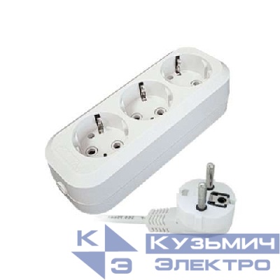 Удлинитель 3х10м с заземл. 10А IP20 E-303 ПВС 3х1 АБС-пластик UNIVersal 9631980